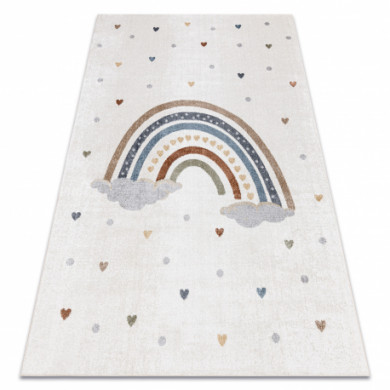 Carpet BONO 724 RAINBOW HEART cream / light gray