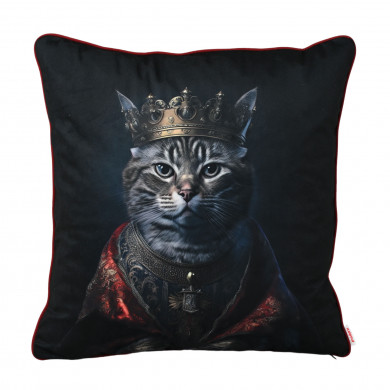 Cat in the Crown Decorative Pillow.