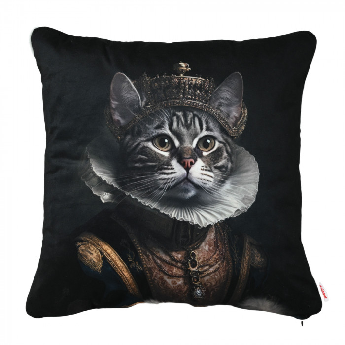 Cat in the Crown Decorative Pillow