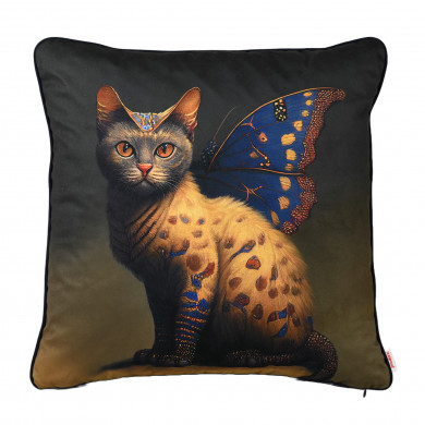 Cat Butterfly Decorative Pillow