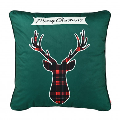 Merry Christmas Reindeer Decorative Pillow