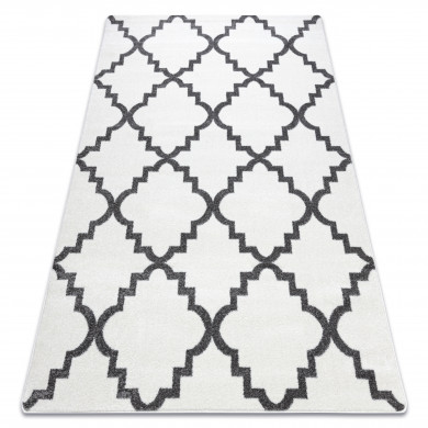 Carpet SKETCH - F343 cream/grey trellis