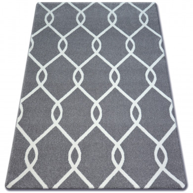 Carpet SKETCH - F934 grey /cream trellis