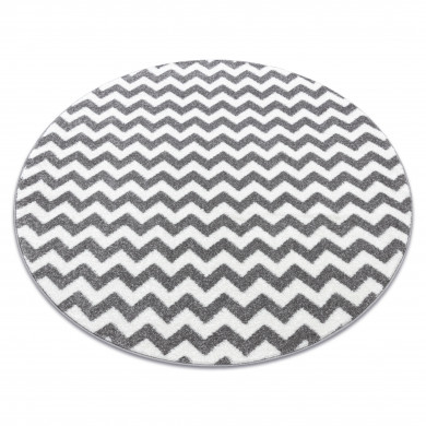 Carpet SKETCH circle - F561 grey/white - Zigzag