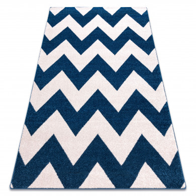 Carpet SKETCH - FA66 blue/white - Zigzag