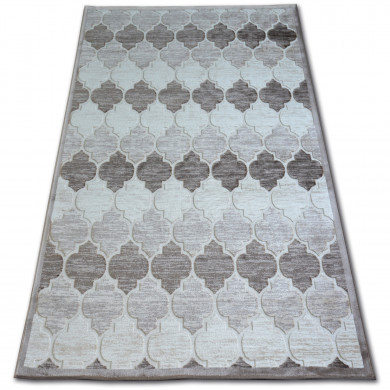 Carpet ACRYLIC YAZZ 3766 D.Beige/Brown Trellis