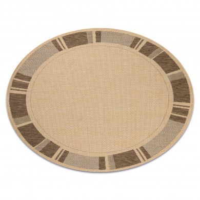 CARPET SIZAL CIRCLE FLOORLUX 20195 mais / coffe