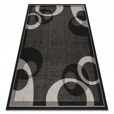 CARPET SISAL FLOORLUX 20078 black / silver