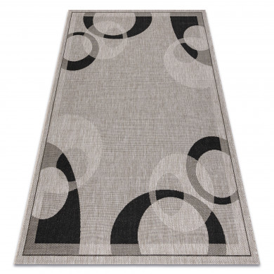 CARPET SISAL FLOORLUX 20078 silver / black