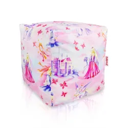 Square Cube Ottoman - Premium Printed Fabric