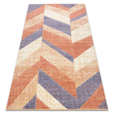Carpet FEEL 5673/17931 Herringbone beige/terracotta/violet