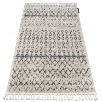 Carpet BERBER AGADIR G0522 cream / grey Fringe Berber Moroccan shaggy