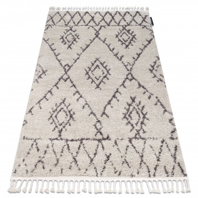 Carpet BERBER FEZ G0535 cream / brown Fringe Berber Moroccan shaggy