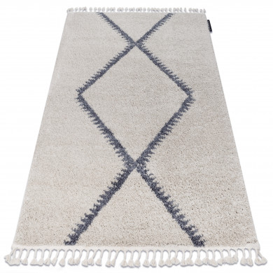 Carpet BERBER MEKNES B5910 cream / grey Fringe Berber Moroccan shaggy