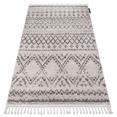 Carpet BERBER RABAT G0526 cream / brown Fringe Berber Moroccan shaggy