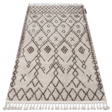 Carpet BERBER TANGER B5940 cream / brown Fringe Berber Moroccan shaggy