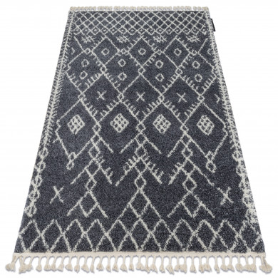 Carpet BERBER TANGER B5940 grey / white Fringe Berber Moroccan shaggy