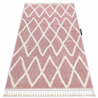 Carpet BERBER BENI pink Fringe Berber Moroccan shaggy