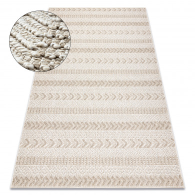Carpet JERSEY 19243 beige - Chevron, structural, loop BOHO 120x170 cm