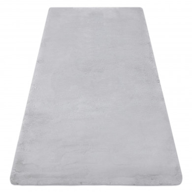 Modern washing carpet TEDDY shaggy, plush, very thick anti-slip grey