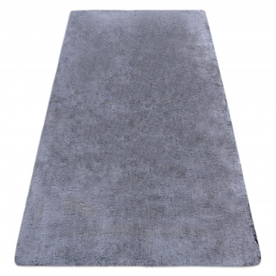 Modern washing carpet LAPIN shaggy, anti-slip black / ivory