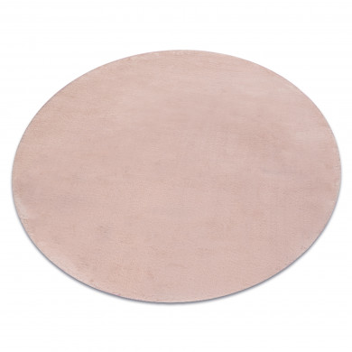 Modern washing carpet POSH circle shaggy, plush, thick anti-slip blush pink