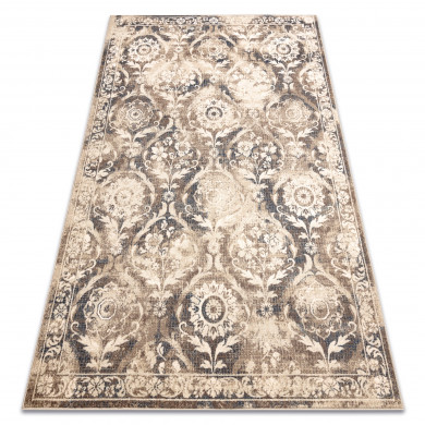 Carpet Wool NAIN Ornament vintage 7601/50977 beige / navy