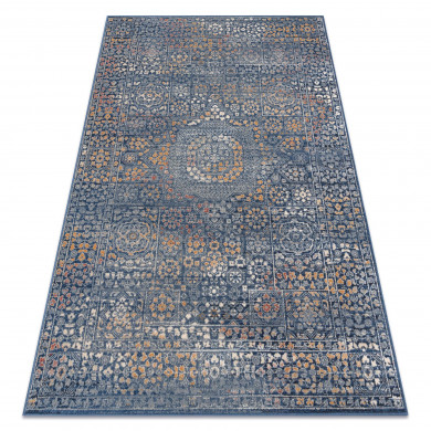 Carpet Wool NAIN Ornament 7708/51911 navy / orange