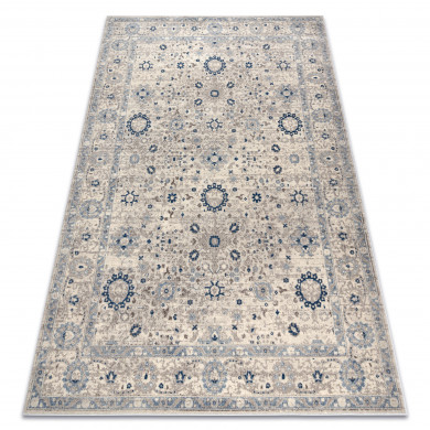 Carpet Wool NAIN Frame ornament 7586/51935 beige / navy