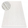 Carpet NANO EN14A Diamonds, loop, flat woven white