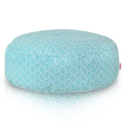 Round Footstool Pouffe - Premium Printed Fabric