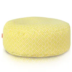 Round Footstool Pouffe - Premium Printed Fabric