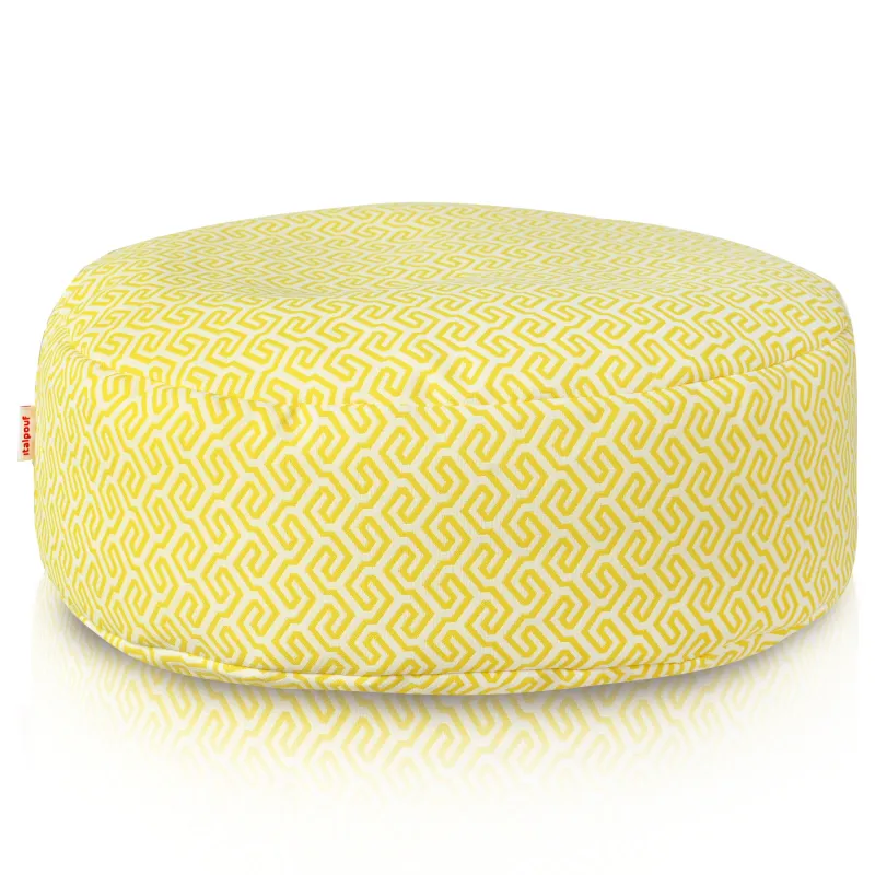 Round Footstool Pouffe - Premium Printed Fabric – view 11