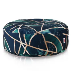 Round Footstool Pouffe - Premium Printed Fabric – view 21