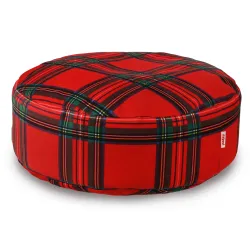 Round Footstool Pouffe - Premium Printed Fabric