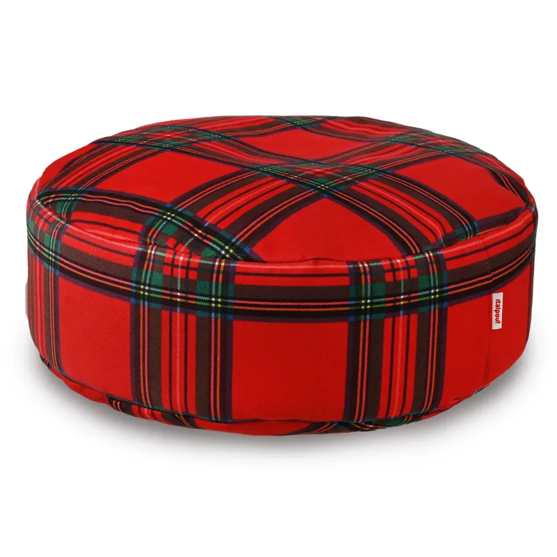 Round Footstool Pouffe - Premium Printed Fabric – view 17