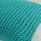 PillowKnit Handmade Navy – rectangular knitted cushion made of cotton cord