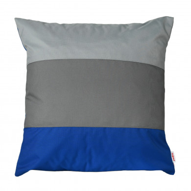 Storm Line cushion – modern patchwork in cool tones