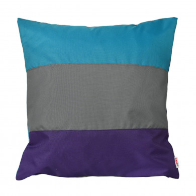 CoolVibe cushion – patchwork in ocean and purple colors