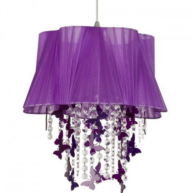 FILTON I purple crystal lamp with pendant 5136