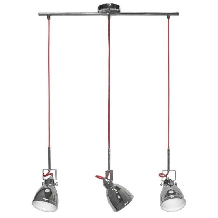 Lampa nad wyspę chrom AXE III czerwone 5445