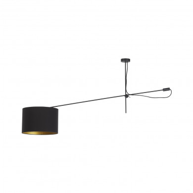 Asymmetrical lamp on arm VIPER BLACK 6641