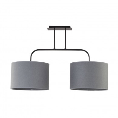 Ceiling lamp with double lampshade 25cm E27 ALICE GRAY | gray 6817