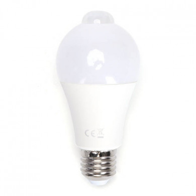 E27 12W warm 3000K LED bulb with motion sensor
