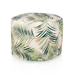 Round Cylinder Pouffe - Premium Printed Fabric