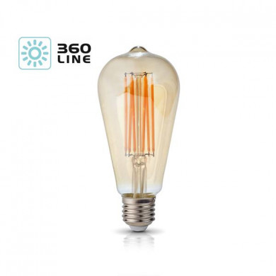 FILAMENT LED E27 7W warm 2700K teardrop ST64 bulb