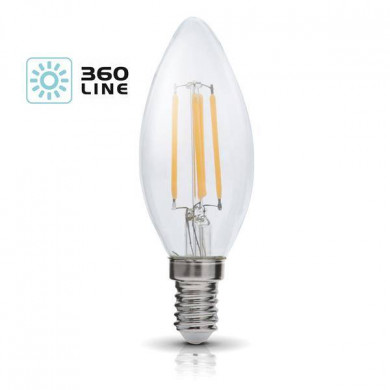 Decorative bulb FILAMENT LED E14 4W warm 3000K candle