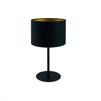 Modern table lamp with lampshade ALICE black/gold 9091