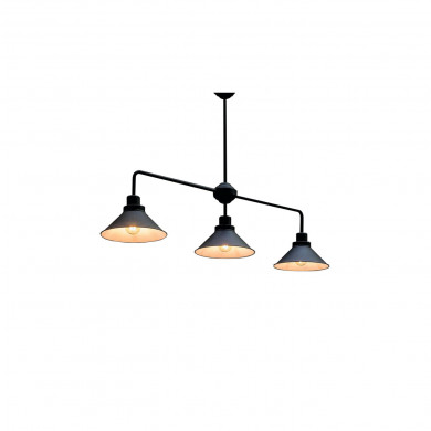 CRAFT retro loft ceiling lamp, black/white, width 95 cm 9150