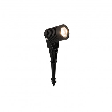 SPIKE LED outdoor spotlight post, black, 18.5 cm, 9100